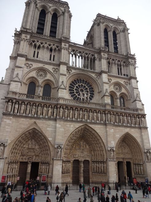 The entrance to the Notre Dame cathedral